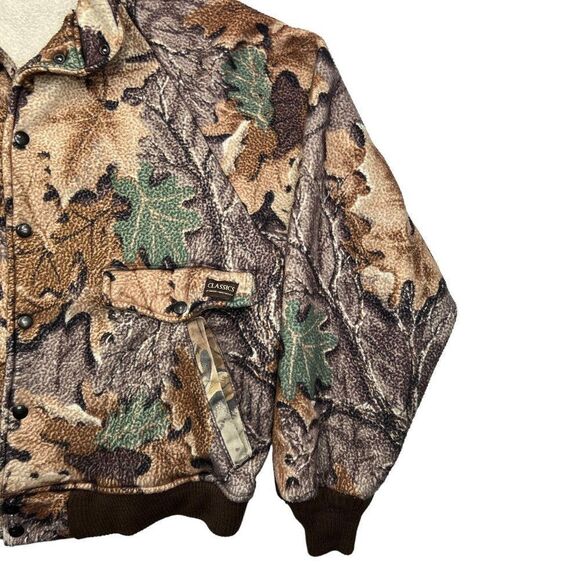 Vintage Classics By Ranger Men's Camouflage Fleece Bomber Hunting Jacket - Picture 5 of 11